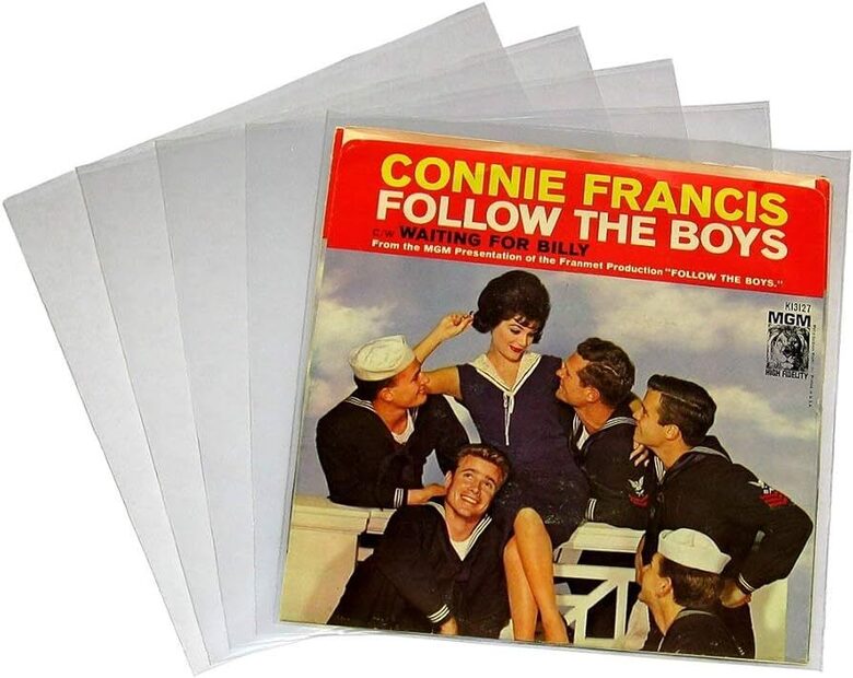  Polyethylene Record Sleeves 7" (ārējās aizsargkabatiņas)