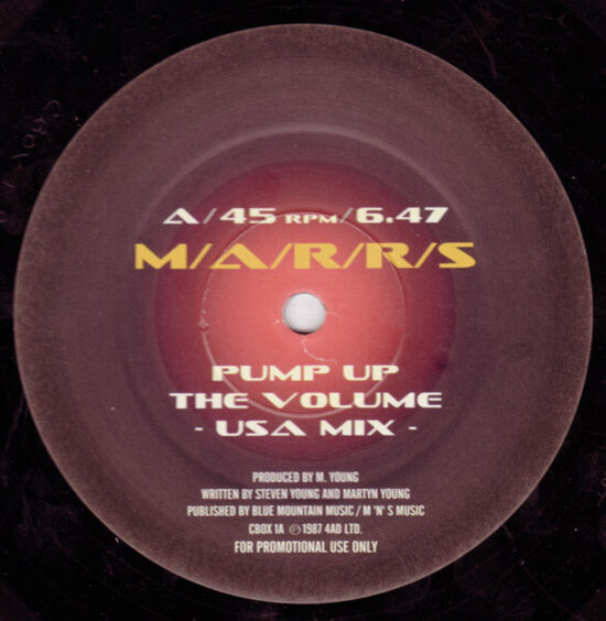 M|A|R|R|S / Colourbox – Pump Up The Volume / Looks Like We're Shy One Horse