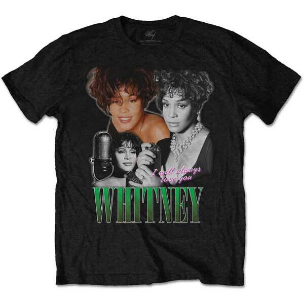 WHITNEY HOUSTON UNISEX T-SHIRT: ALWAYS LOVE YOU HOMAGE 